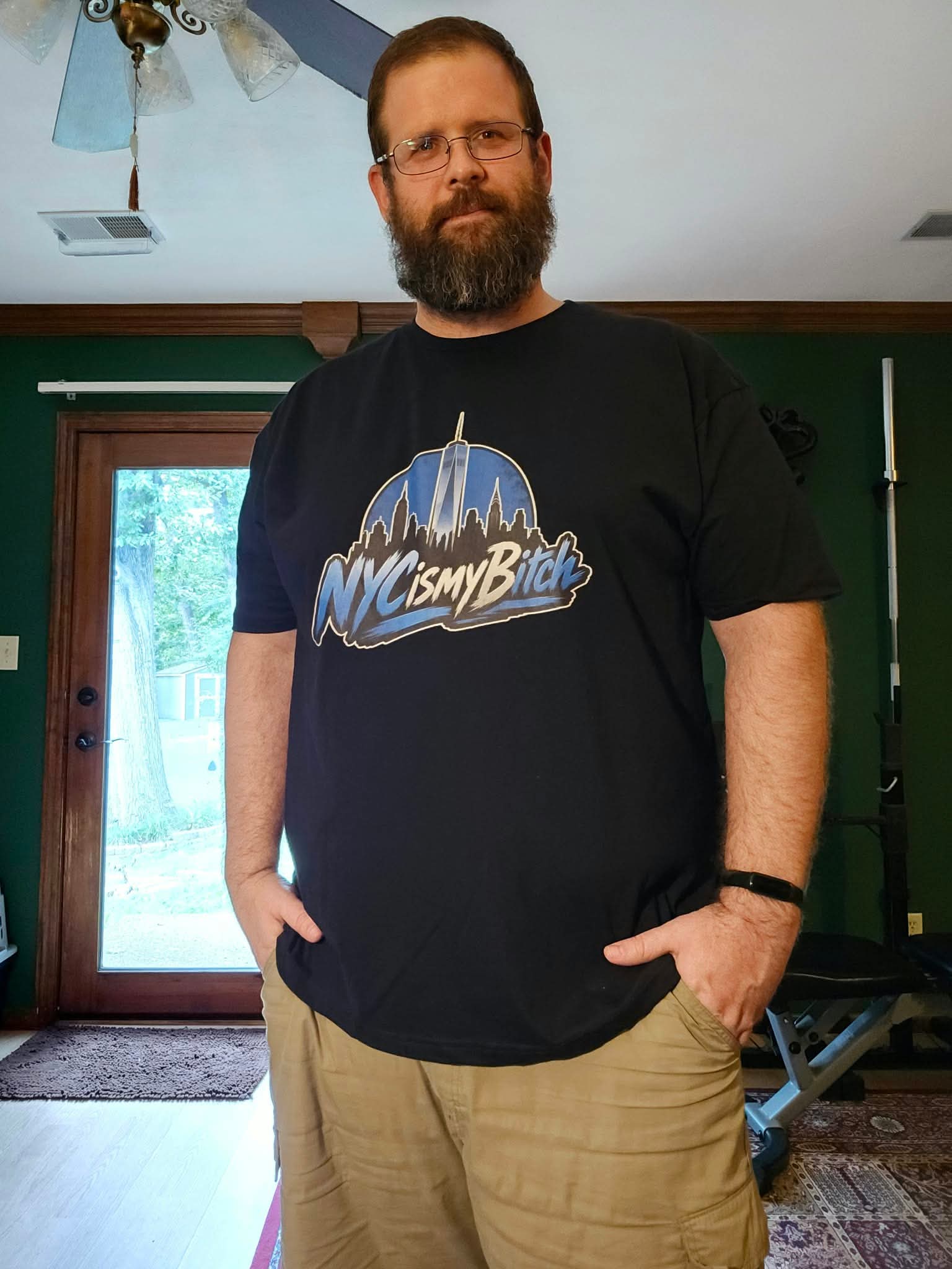 NYC is my Bitch black tee, size 3XL, as received